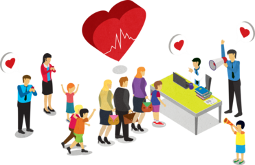 health care isometric concept