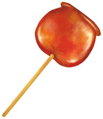 りんご飴のイラスト 祭り