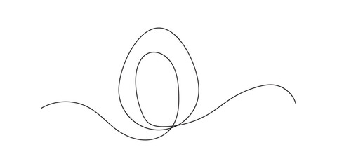 easter egg line art vector illustration, eps10