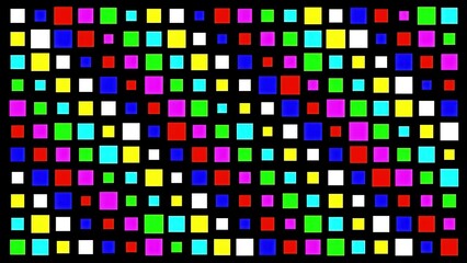 Beautiful illustration of colorful square shapes pattern on plain black background