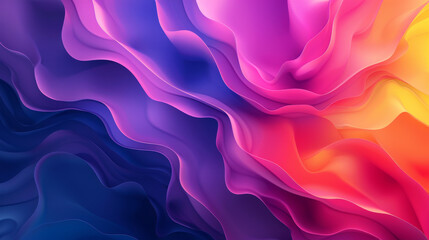 Flowing Silk Waves in Soft Blue and Purple Motion Background