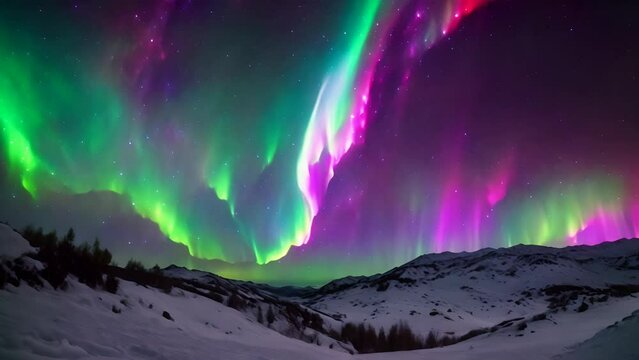 Aurora borealis, also known as the northern lights, is a natural light display in the Earth's sky, predominantly seen in high-latitude regions.
