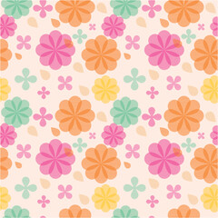 pink abstract floral seamless pattern excited summer holidays