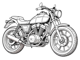 Highly detailed vector of a motorbike.