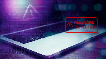 malware detected warning message , cyber crime monitoring