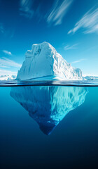 Iceberg Metaphor for Conscious and Subconscious Mind Concept
