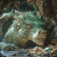 Deep within the Ancient Mountain, a Slumbering Dragon Guards Its Precious Hoard of Gleaming Gems and Priceless Artefacts