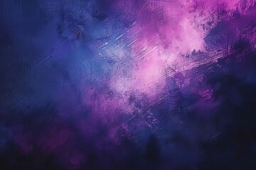 Abstract Dark Blue, Purple, and Pink Background, Retro Vibe with Rough Texture and Bright Light, Digital Painting