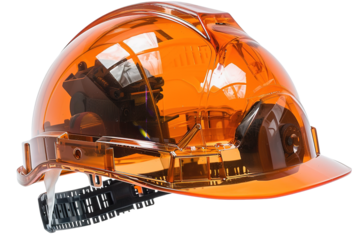 Safety Hard Hat on Transparent Background