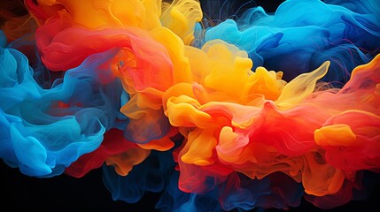 Fototapeta premium Abstract ink in water, fluid colors merging