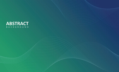 abstract green background with wavy lines