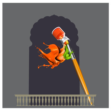Happy Gudi Padwa. Gudi padwa or padva is a Hindu Festival celebrated in India. A creative conceptual poster design designed for an artist, Art firm, Advertising agency etc.