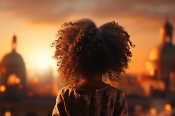 A diverse group of children standing beneath the expansive sky, each with their own unique perspective and emotions. - obrazy, fototapety, plakaty