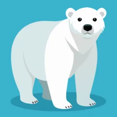 Foto op Canvas polar bear cartoon illustration © Gleb