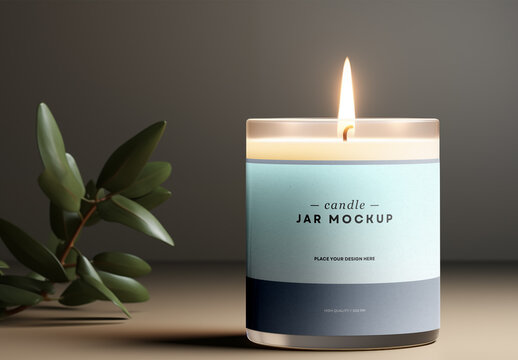 Candle Mockup Generated with AI
