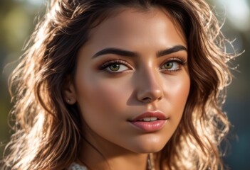 A Portrait Of Breathtakingly Gorgeous, Exotic, Beautiful Woman.
