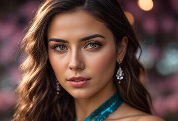 A Portrait Of Breathtakingly Gorgeous, Exotic, Beautiful Woman.
