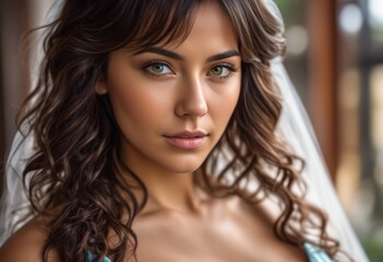 Fototapeta premium A Portrait Of Breathtakingly Gorgeous, Exotic, Beautiful Woman. 
