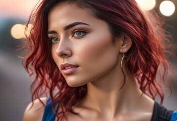 Fototapeta premium A Portrait Of Breathtakingly Gorgeous, Exotic, Beautiful Woman. 