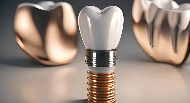 View of a dental implant.