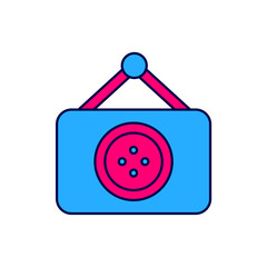 Filled outline Tailor shop icon isolated on white background. Vector