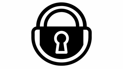 black-monochromatic-lock-icon-on-a-white-background 