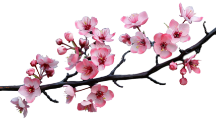 sakura tree branch flower transparent background