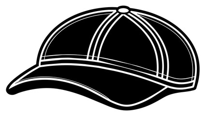 illustration of a pair of black and white hats