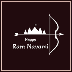 Happy Ram Navami Indian Festival celebration  design