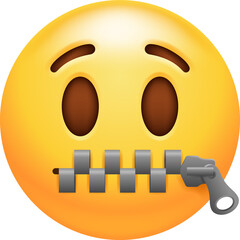 Zipper Mouth Quiet Secret Emoji Icon