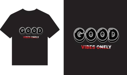 Outdoor kussens  good vibes typography t shirt design, motivational typography t shirt design, inspirational quotes t-shirt design  © desigen999