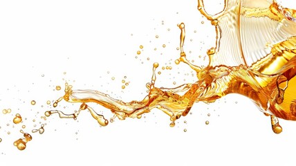 Fresh orange juice splashing out of a glass, creating a vibrant and dynamic motion - obrazy, fototapety, plakaty