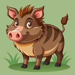 hog boar pig wild boar vector illustration