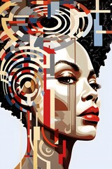 Afrofuturistic Pop Art: A Vibrant 3D Anthropomorphic of Color and Form