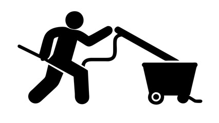 illustration of a worker with a shovel