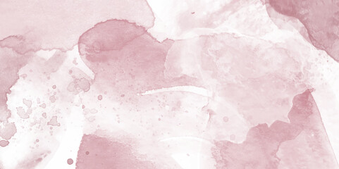 Obraz premium Aquarelle paint paper textured stain canvas element for text design. Pink watercolor background for textures. Hand painted template for cards, flyer, poster, banner, and cover design. Empty blank.