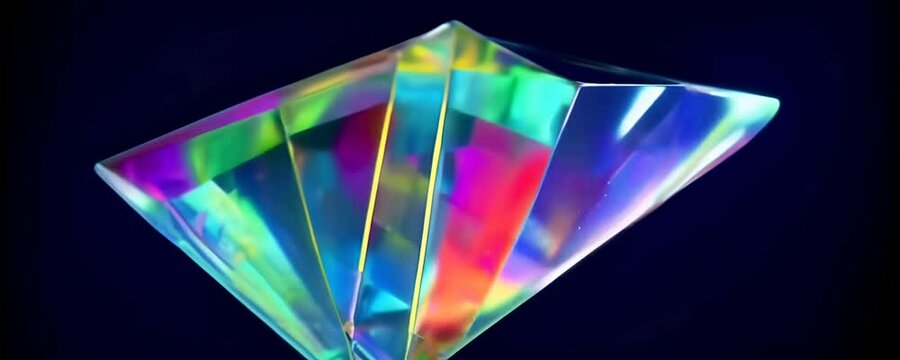 animation abstract crystal prism