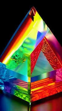animation abstract crystal prism