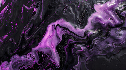 Schwarzer Marmor Hintergrund mit lila und weißen Akzenten, Dunkler Moderner Hintergrund, Marmor...