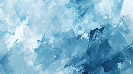 Blue and White Abstract Painting