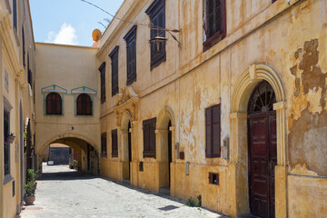 View of the old historical buildings of El Jadida (Mazagan). This town is a major port city on the...