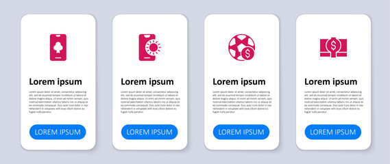 Set Stacks paper money cash, Football betting, Online sports and poker table game. Business infographic template. Vector