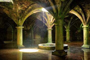 Cistern (ancient underground watertank) in the Portuguese fortress of El Jadida (Mazagan). Original...