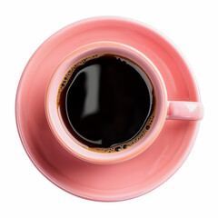 Colourful cup of black coffee