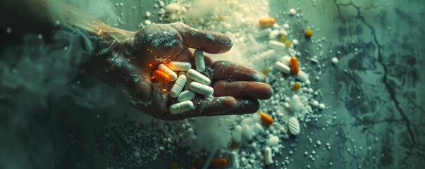 Anti-drug campaign poster, stark message, visual impact