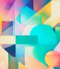 Obraz premium This vibrant, noise-textured artwork captivates with its dynamic shapes and multicolored gradients, ideal for adding a touch of modern aesthetic to any design project.