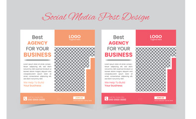 Social media post design template