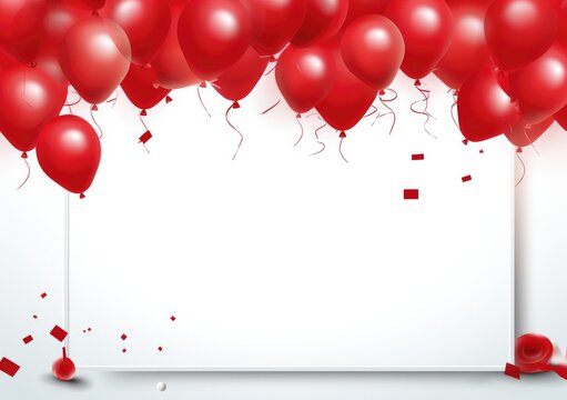 celebration and party background with colorful flying balloons,confetti glitters for event and holiday poster.