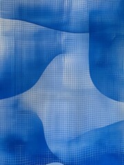 Fototapeta premium A background featuring a blue and white pattern, creating a visually appealing design with repetitive shapes and colors