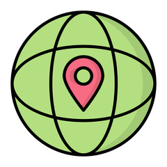 Global Location Pin Icon